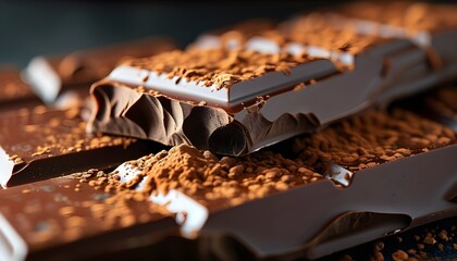 Wall Mural - Decadent Magic Bars with Chocolate Chips and Elegant Double Exposure Silhouette