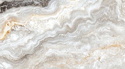 Poster - White and Grey Marble Texture with Gold Veins