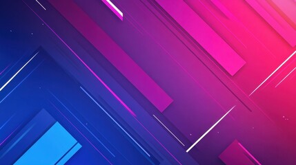 Canvas Print - Dynamic gradient background with arrow lines reflecting modern tech, shadows, and vibrant colors for a captivating look.