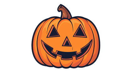 Sticker - A stunning jackolantern, masterfully carved with intricate designs, perfect for your Halloween decor.