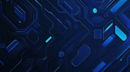 Sticker - Explore a futuristic circuit board design with bright accents on a dark blue background, blending modern tech and art.