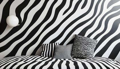 Stick to monochrome patterns like stripes, polka dots, or abstract swirls for a visually interesting yet subtle design