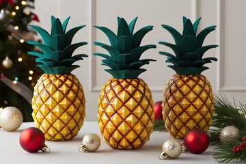 Three Dimensional Pineapple Decor for Festive Celebrations and Party Decorations