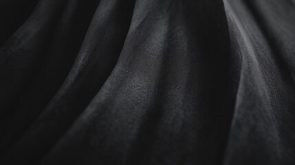 Wall Mural - close-up texture of black fabric or cloth in black color