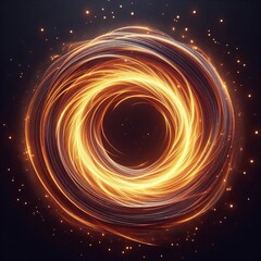 Wall Mural - abstract dark background with spiral flame