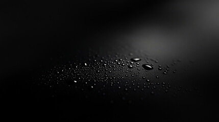 Wall Mural - water drops on black background Mesmerizing Water Bubbles on the Surface 