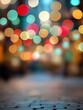 © Jasmina - Blurred Christmas lights background with festive holiday bokeh and ornaments