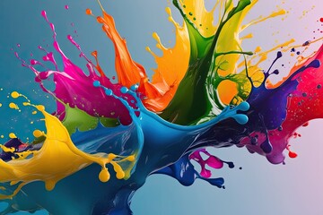 Vibrant Colors Flowing and Blending in Fluid Harmony