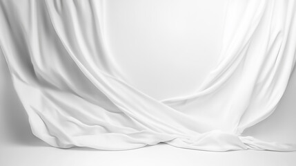 Wall Mural - white fabric. luxurious white fabric texture background
