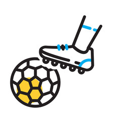 Sticker - Vector multicolor icon for Soccer