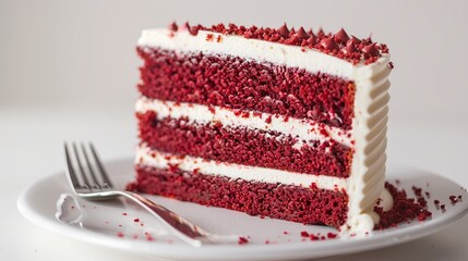 Canvas Print - Delicious Red Velvet Cake Slice