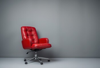 Wall Mural - red chair in the office