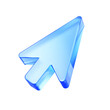 © Sashkin - 3d Click pointer cursor arrow icon on white background