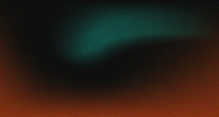 Wall Mural - Copper green texture grainy background  black abstract glowing color shape dark retro banner poster header backdrop design