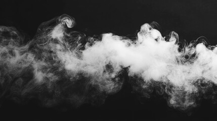 Poster - White smoke on black background