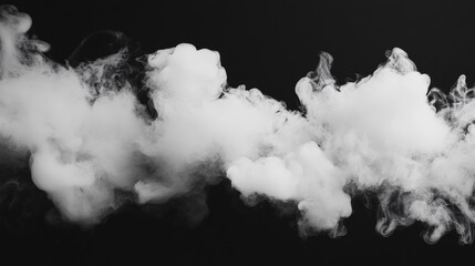 Poster - White smoke on black background