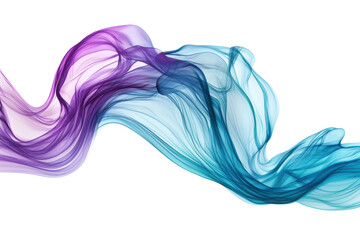 Vibrant abstract flowing smoke artwork in blue and purple hues, perfect for creative and artistic designs.