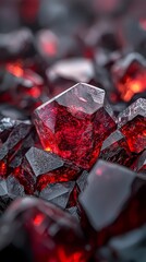 Wall Mural -  A stack of ice cubes atop the table, another pile resting on top