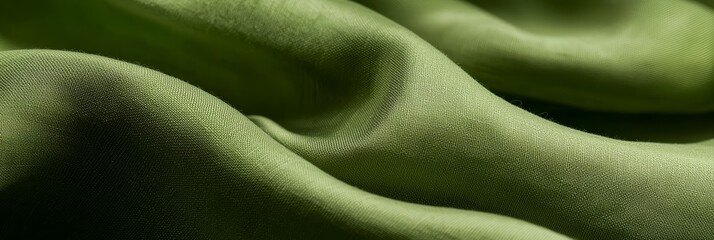 Wall Mural -  A close-up of a green cloth textured with a single layer of cloth