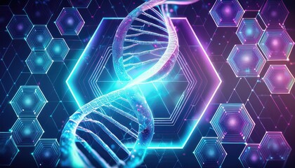 Digital DNA code concept