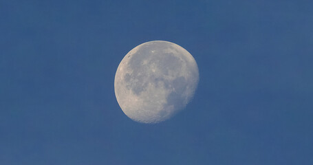 Wall Mural - full moon over blue sky