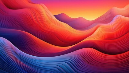 Canvas Print - Abstract wavy landscape