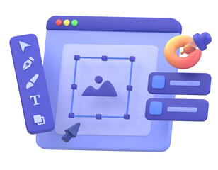 graphic designer user interface illustration