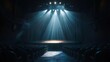© Utpal - Elegant theater stage with a bright spotlight and velvet curtains