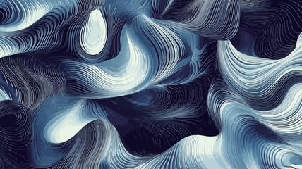 Wall Mural - Abstract wavy background. 3d rendering, 3d illustration.