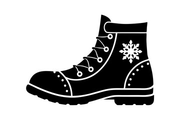 Winter Boots Icon Silhouette Essential Winter Illustration for Cold Weather Gear