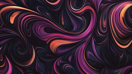 Abstract Swirling Purple and Orange Background