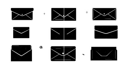 Icon of a letter and envelope. Modern graphic illustration. Use it for website design, logos, apps, templates, and user interfaces.