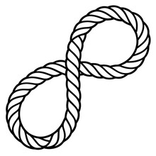 rope outline coloring book page line art drawing