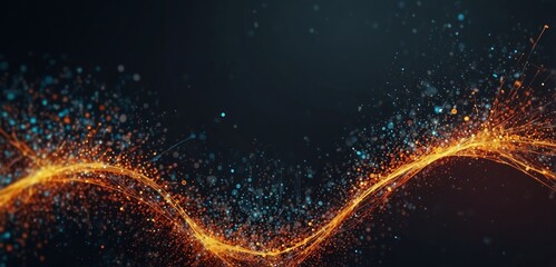 Abstract technology particles mesh background