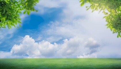 green grass and blue sky