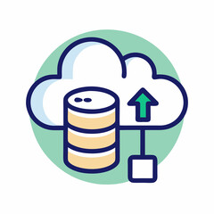 Wall Mural - cloud computing concept illustration