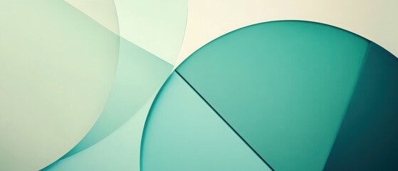 Background with a modern, abstract pie chart design, using muted blues and greens for a business-oriented aesthetic. 