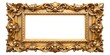 © Collection - An isolated golden antique luxury frame showcasing intricate details and elegance