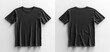 © Karn AS Images - Printed mockup template featuring a blank black t-shirt