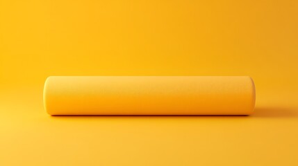 Wall Mural - Yellow Cylinder on a Yellow Background