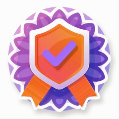  icon of a badge with a checkmark