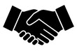 © adam - Hand shake vector silhouette,Illustration of handshaking