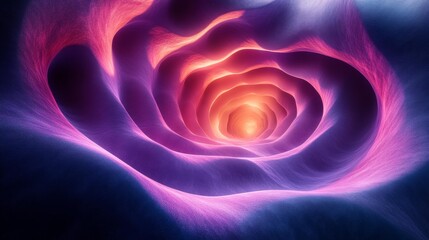 Wall Mural - Abstract glowing spiral shape Generative AI