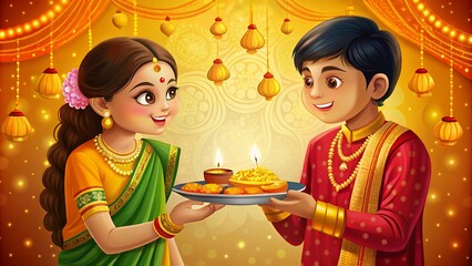 Happy Bhai Dooj and chinese new year celebration