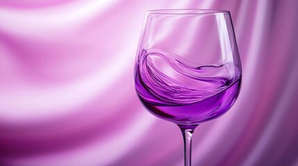 Canvas Print - Purple Wine Glass Abstract Background