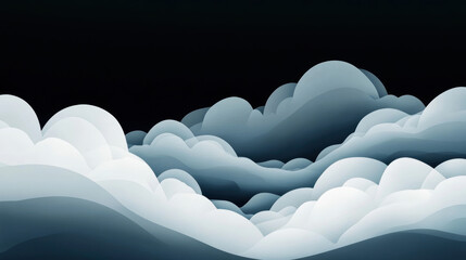 Sticker - Abstract Cloud Landscape.