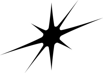 Wall Mural - retro y2k star and sparkle geometric element