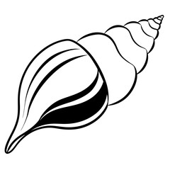 Sticker - dynamic conch line art