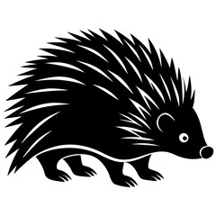 Sticker - porcupine silhouette illustration