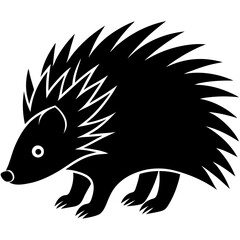 Poster - porcupine silhouette illustration